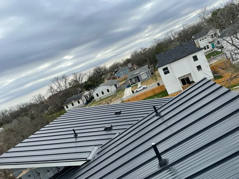 Standing seam metal roof panels with vents for Skylight Repair in Del City